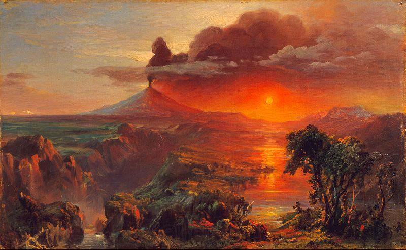Frederic Edwin Church Oil Study of Cotopaxi Frederic Edwin Church Spain oil painting art
